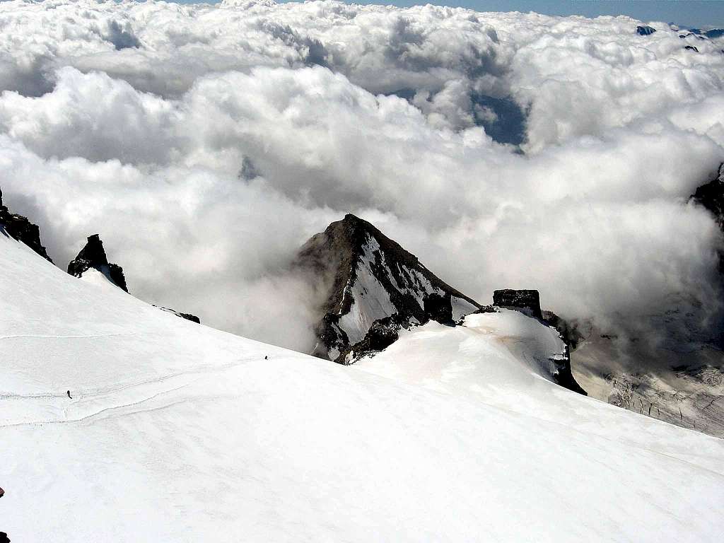 Tresenta seen from the summit of Gran Paradiso.