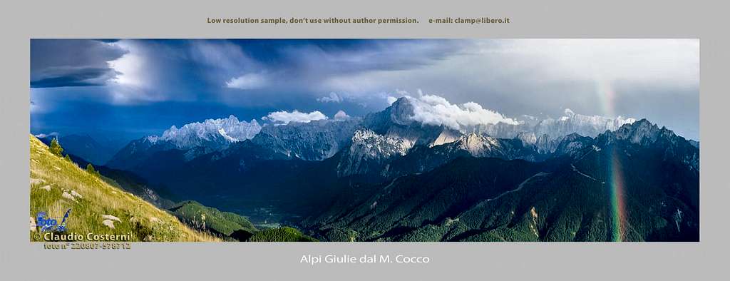 Alpi Giulie dal monte Cocco
