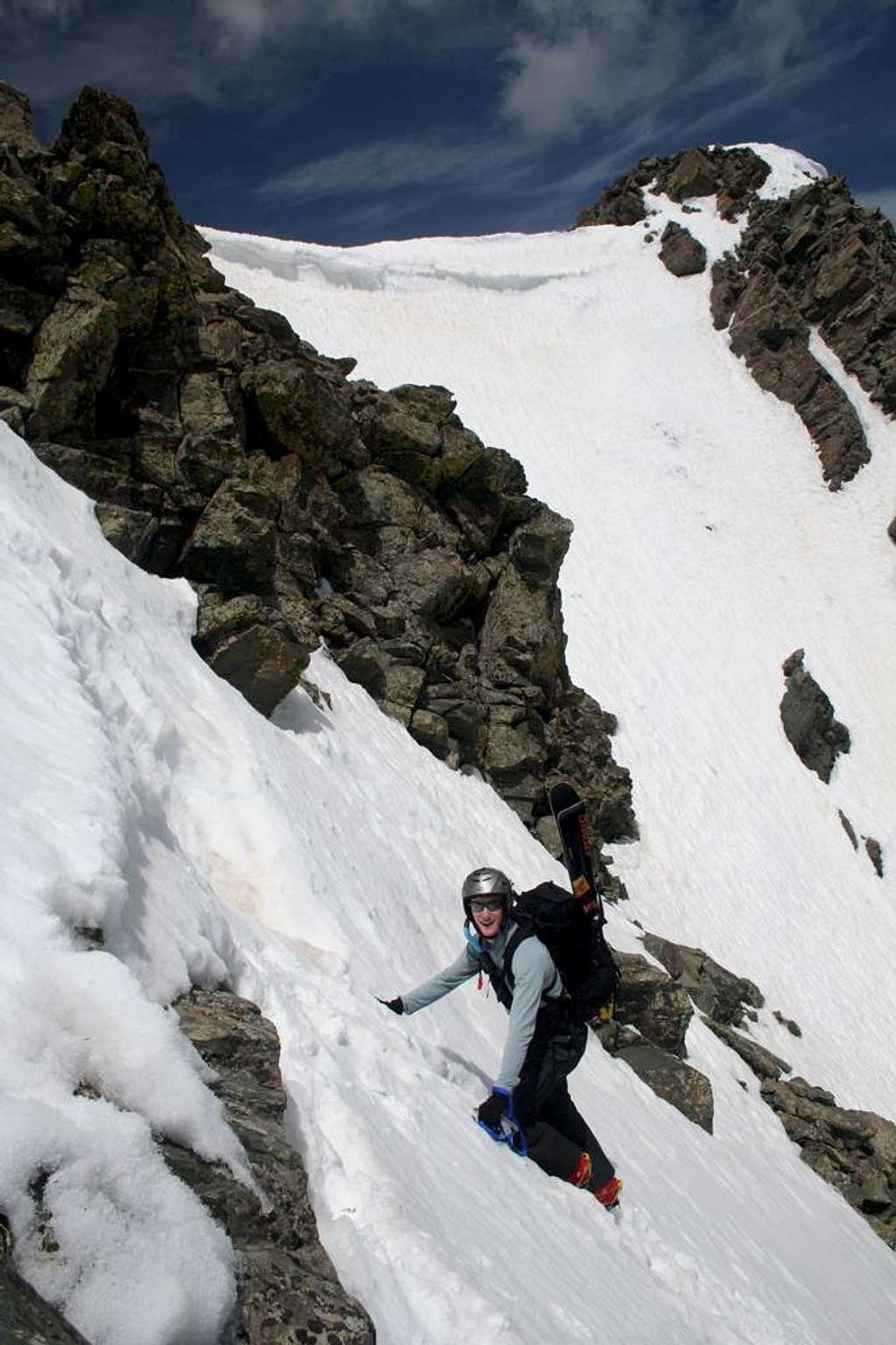 Andy nearing the ridge