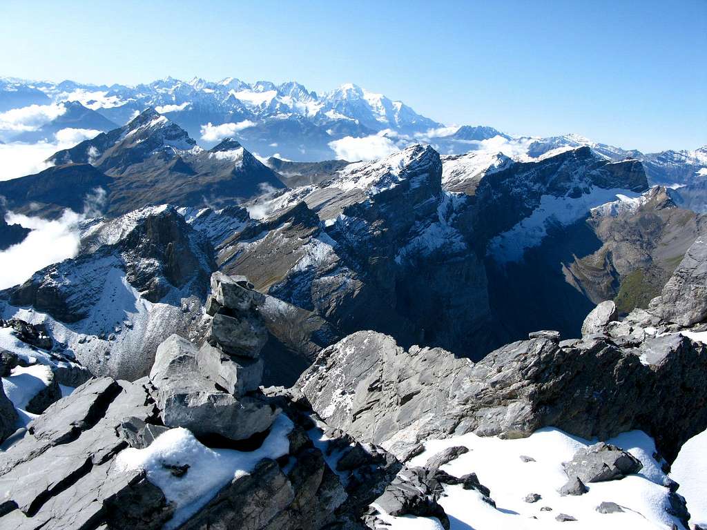 Summit view from Grand Muveran 3051m