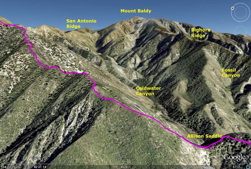 Iron Mountain via Heaton Flat - Google Earth Rendition Part 4