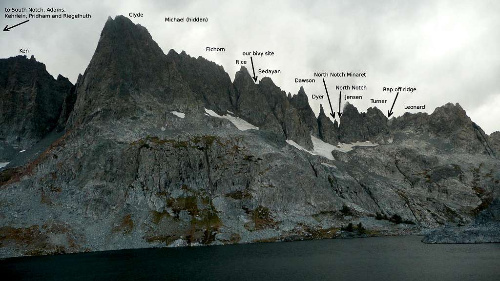 northern Minarets with labels