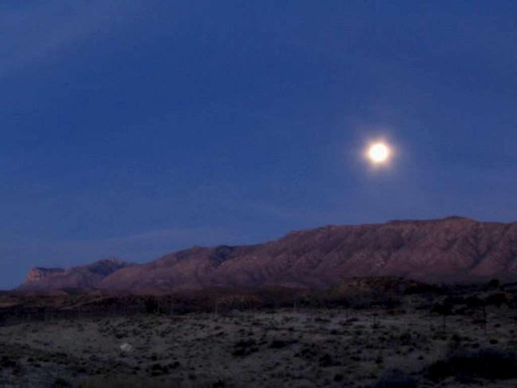 Early morning moonlight over...