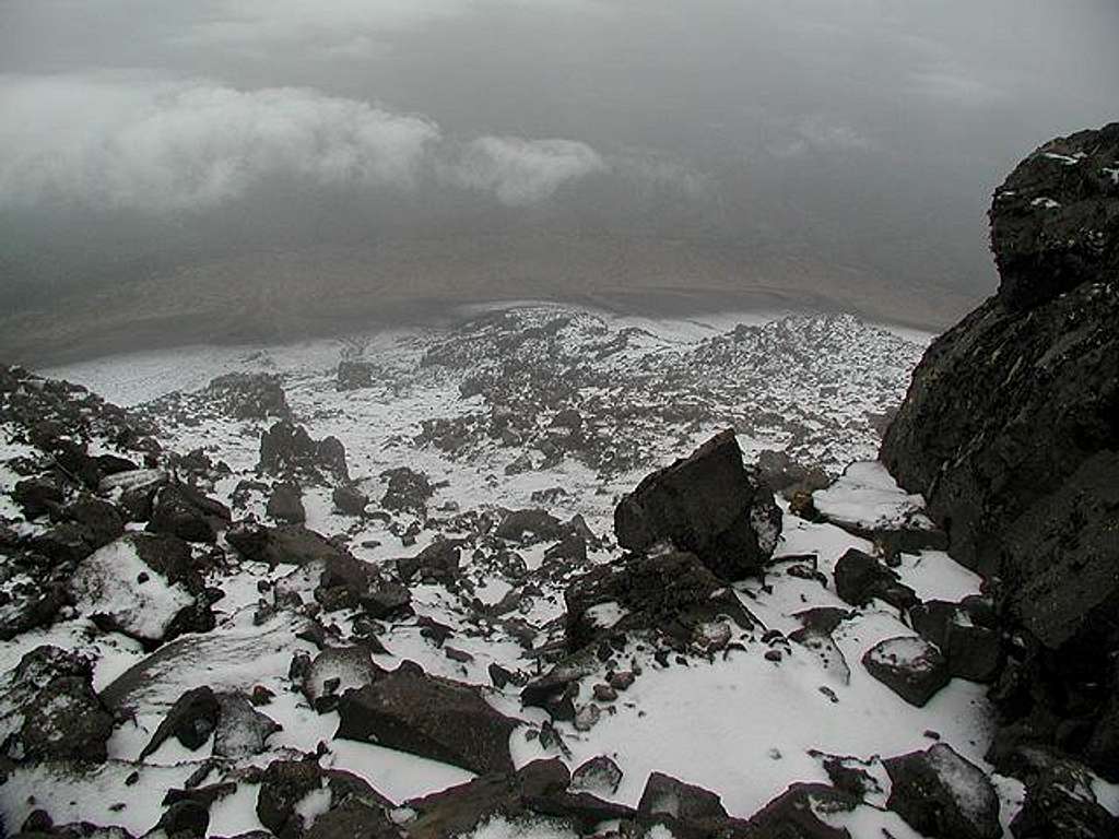 A photo of Mount Meru's West...