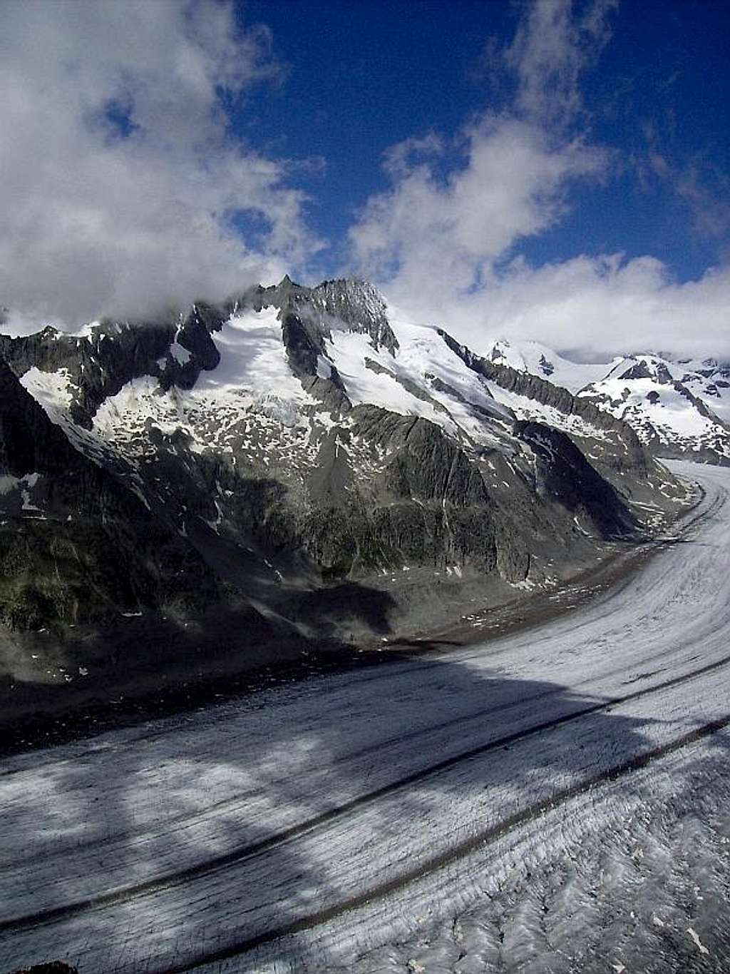 Dreieckhorn over Aletsch Glacier