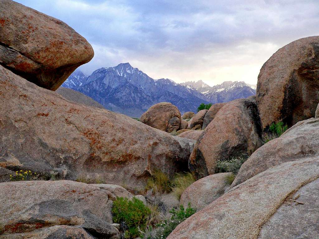 Lone Pine Peak and Mt. Whitney from the Alabama Hills