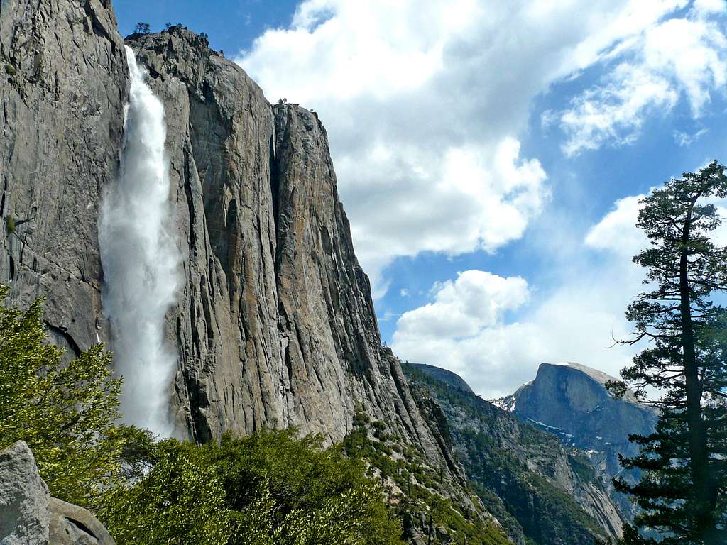 Yosemite Falls and Half Dome
