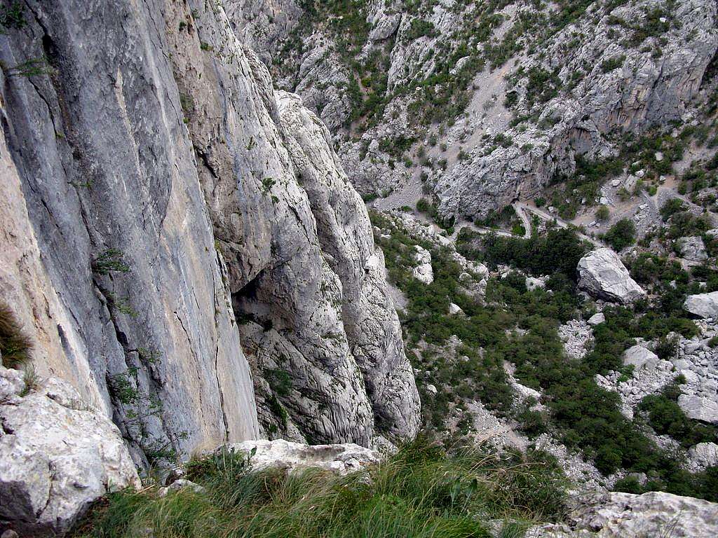 Looking back towards Paklenica canyon