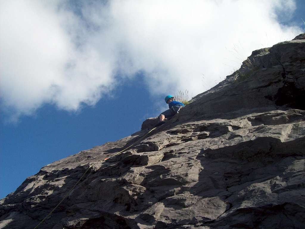 Sport climbing in the south face