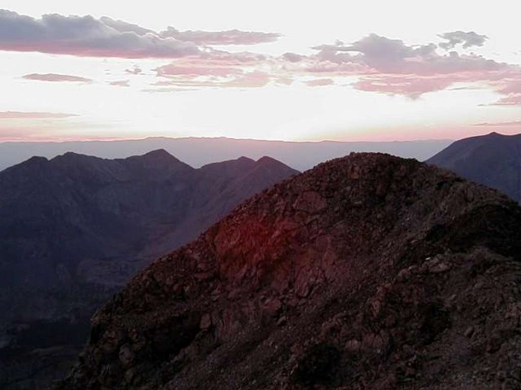 Sunset from 14,000 ft.
High...