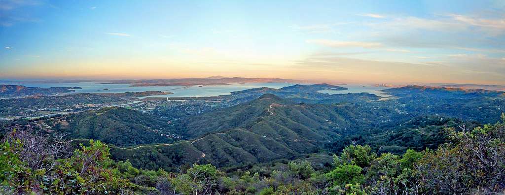 SF Northbay from Mt. Tam at dusk