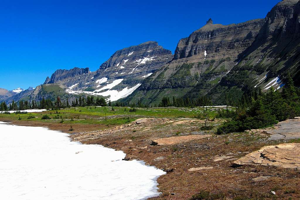 ALTERNATE VIEW FROM HIDDEN LAKE TRAIL-GLACIER NATIONAL PARK-MT