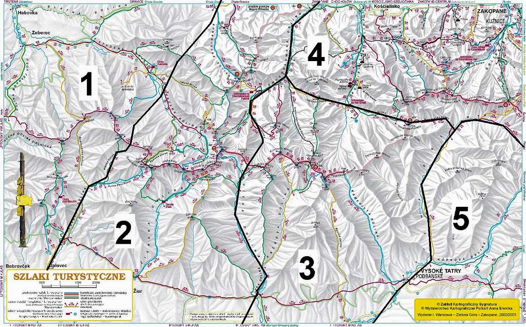 Zones of the Western Tatras