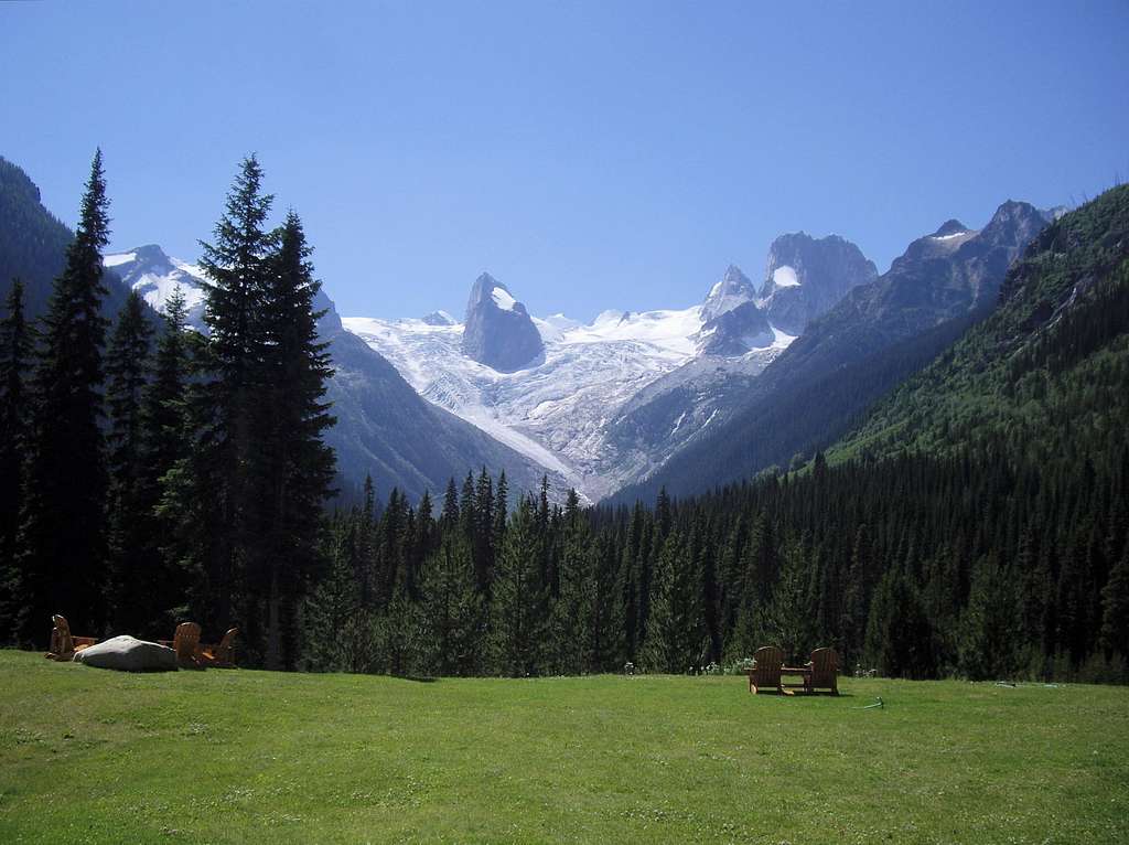 View of the Bugaboos from CMH Lodge
