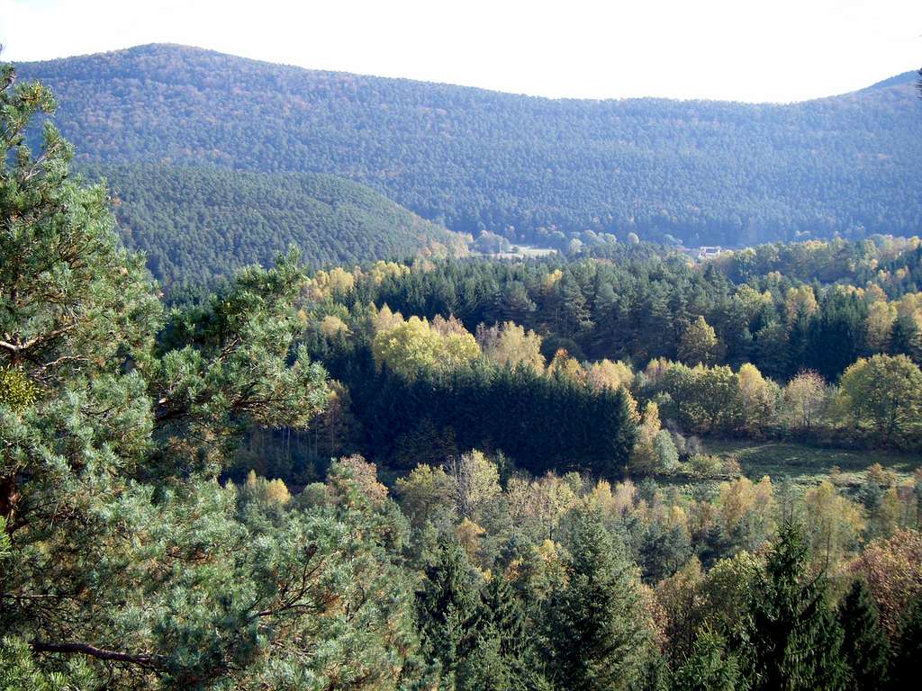 From the Bavariafels : a view on the Höllenberg.