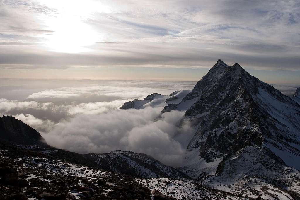 Portjenhorn from Weissmies-SSE-Ridge