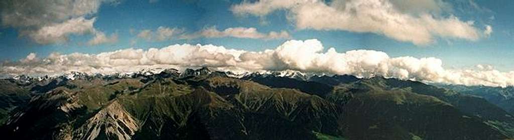 Summit panorama: Ötztal Alps...