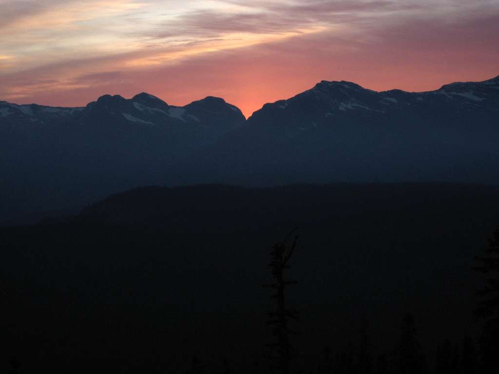 Eric/Ralph Pass at Sunset from Mt Drabble