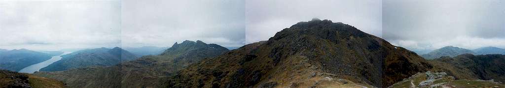 Arrochar panorama: Loch Long, the Cobbler & Ben Narnain