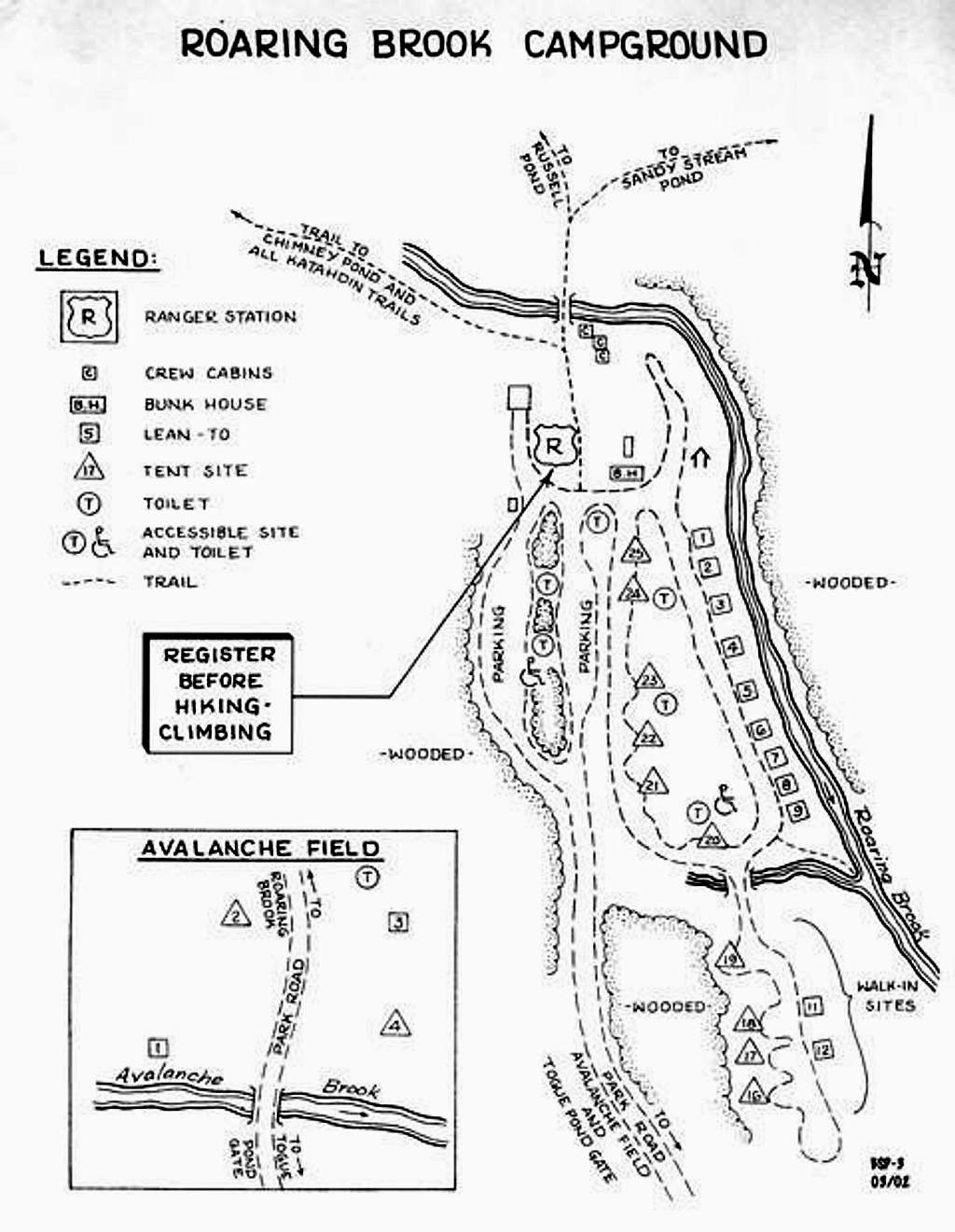 A map of Roaring Brook...