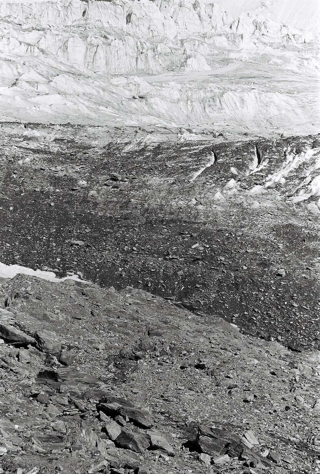 Glacier surface above Dom Hut