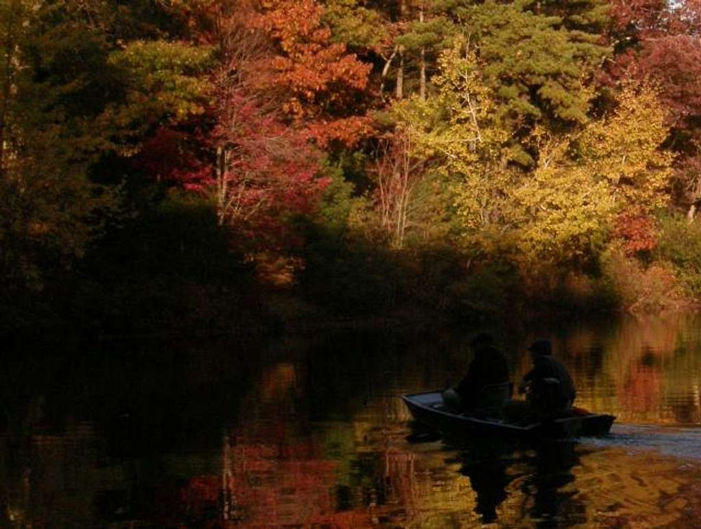 Canoe and Fall Colors Walden Pond