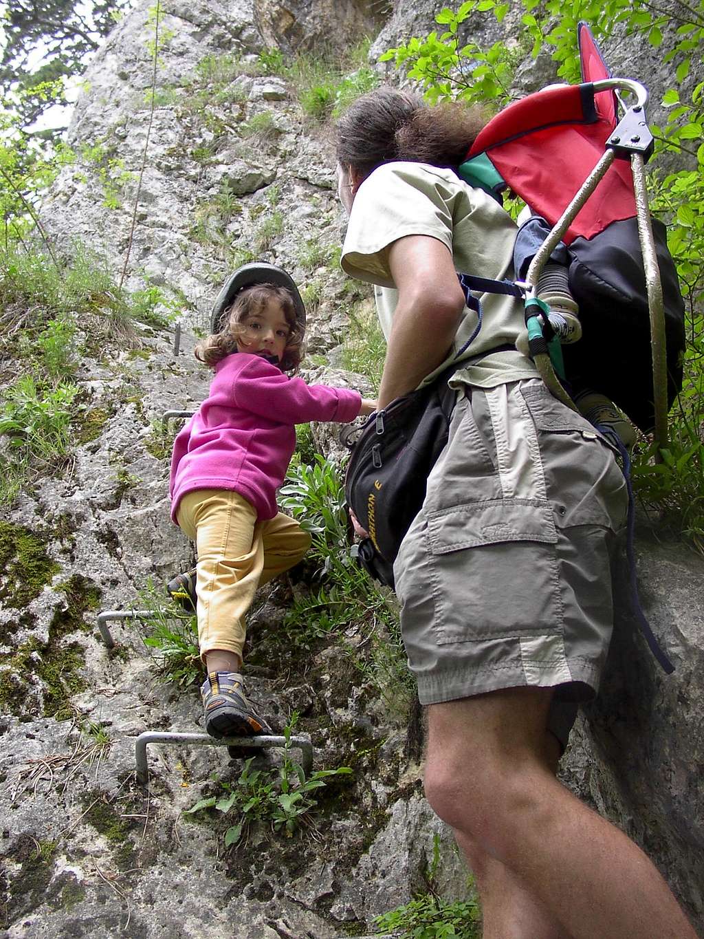 My daughter's first via ferrata experience