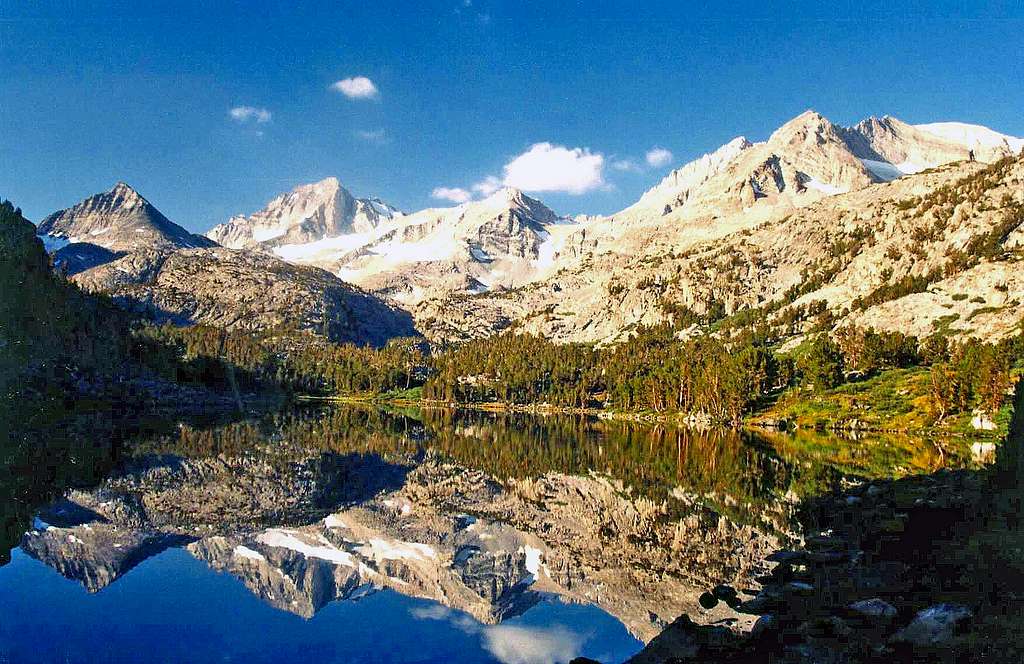 Sierra crest, Little Lakes Valley from Marsh Lake