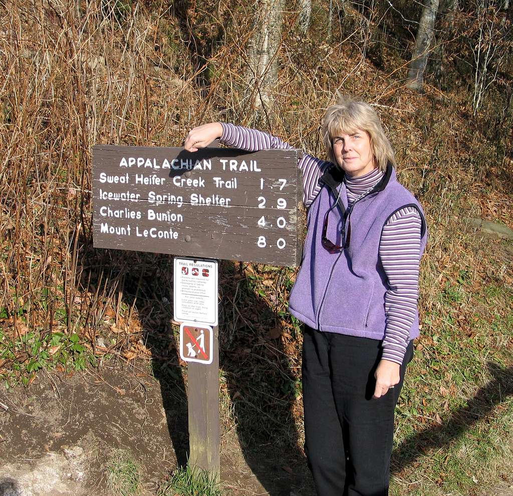 Great Smoky Mtns AT Trail Sign