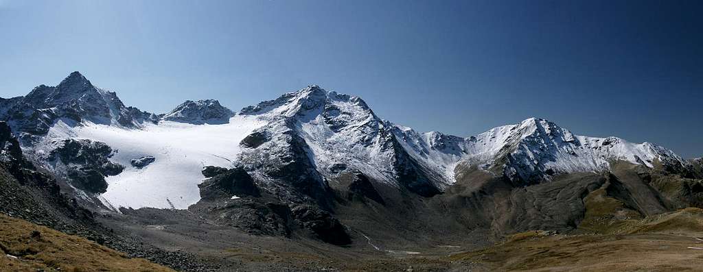 Muntpitschen (3162m), Piz Sesvenna (3204m), Piz Plazer (3104m)