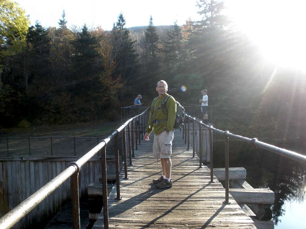 My dad on the dam