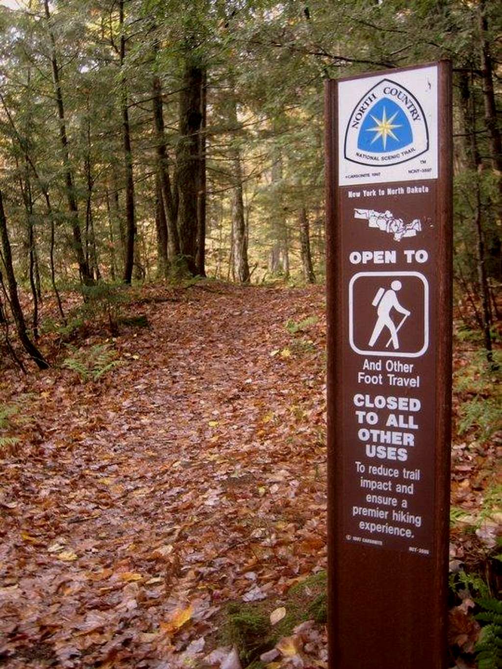 North Country National Scenic Trail Sign