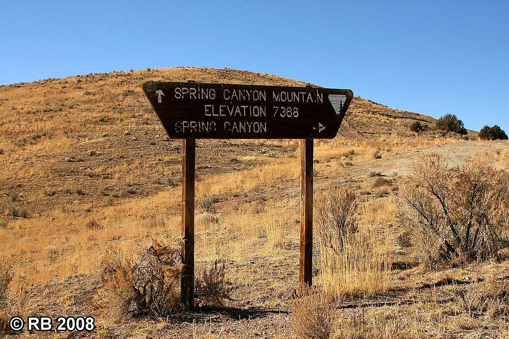 Spring Canyon Mountain sign