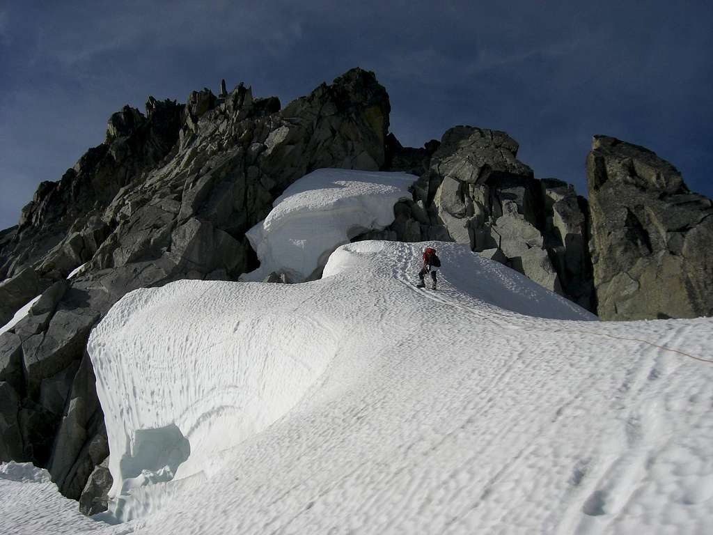 below the climb