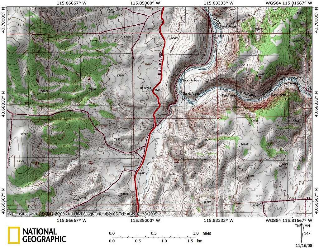 Dixie Flats/northern Piñon Range access route (5/9)