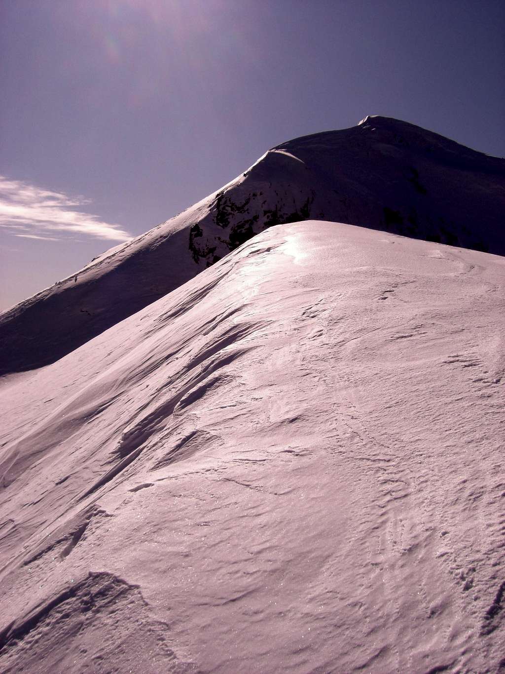 ridge to the summit
