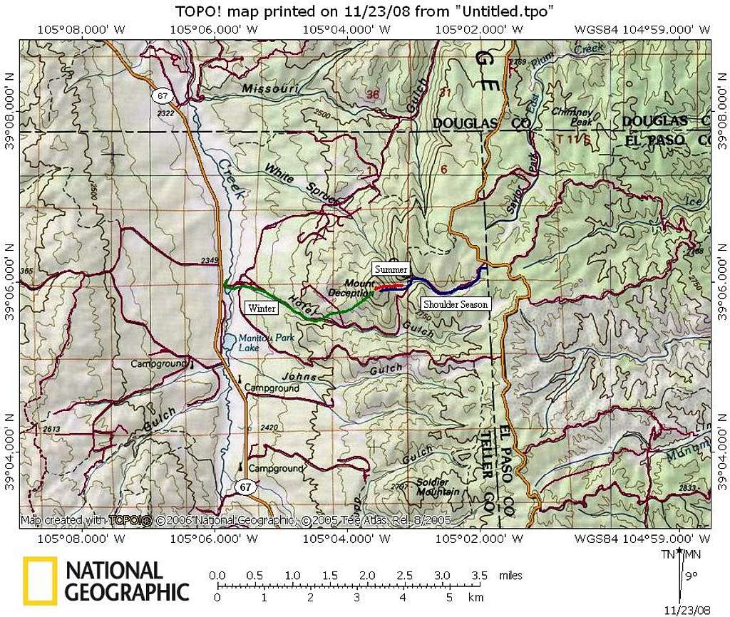 Route Overview, Mount Deception