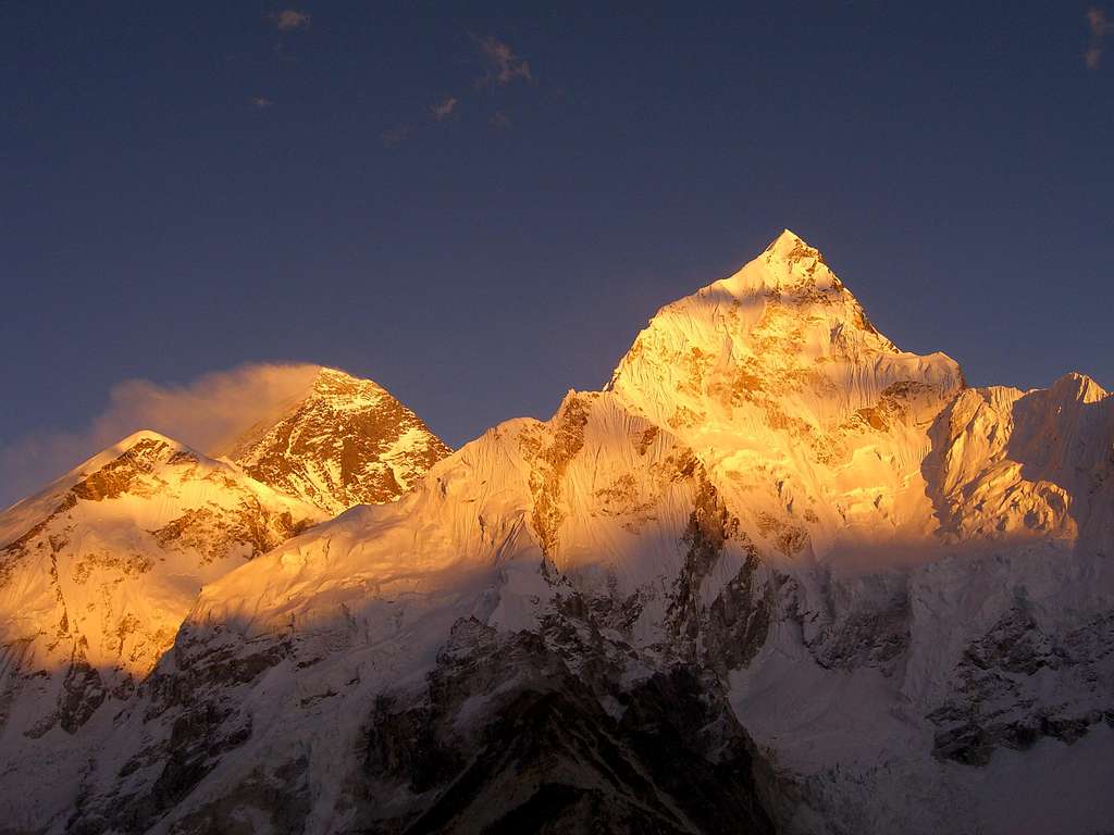 Alpen glow on Everest and Nuptse