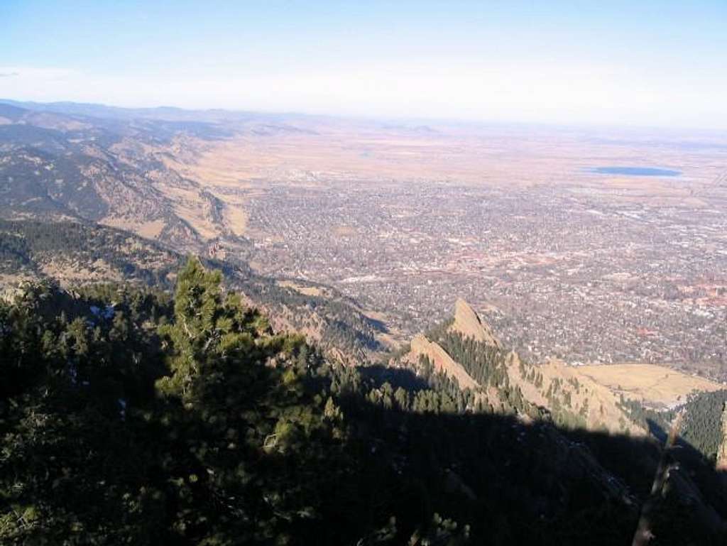 Looking north down to Boulder...
