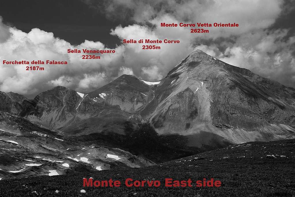 Monte Corvo east side (topo)