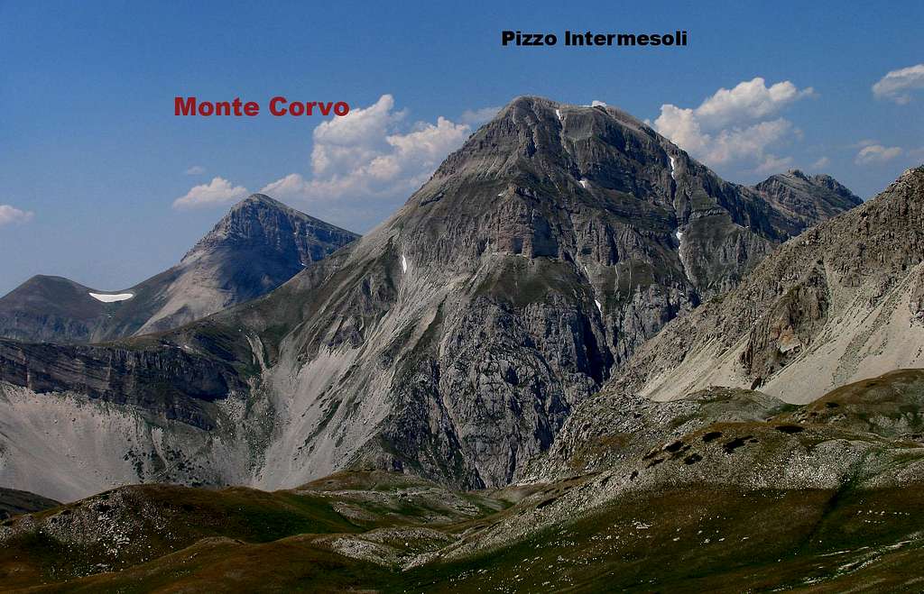Monte Corvo from Campo Pericoli (topo)