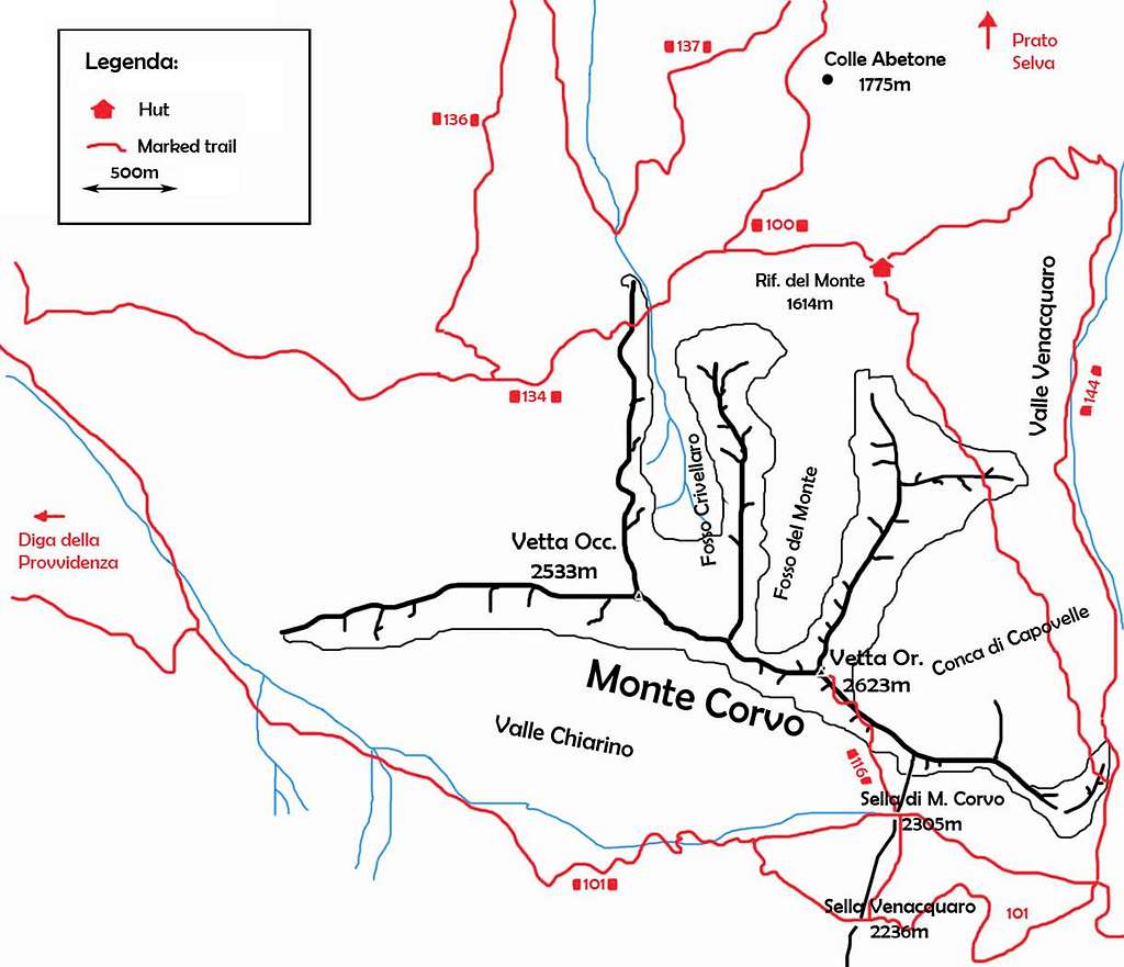 Monte Corvo map