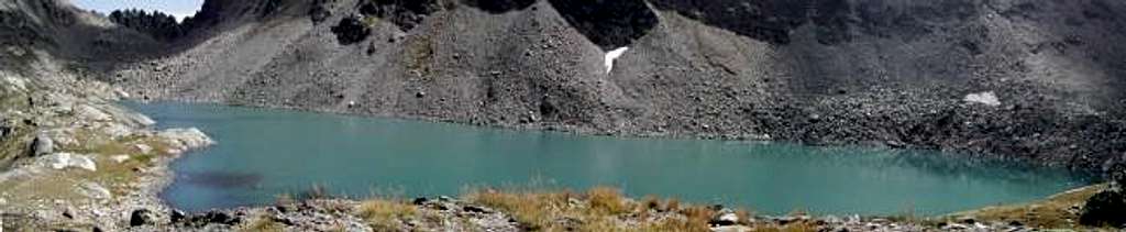 Panoramic view  of the Pietra Rossa lake