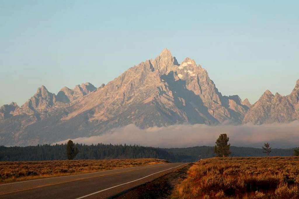 Grand Teton from the valley below