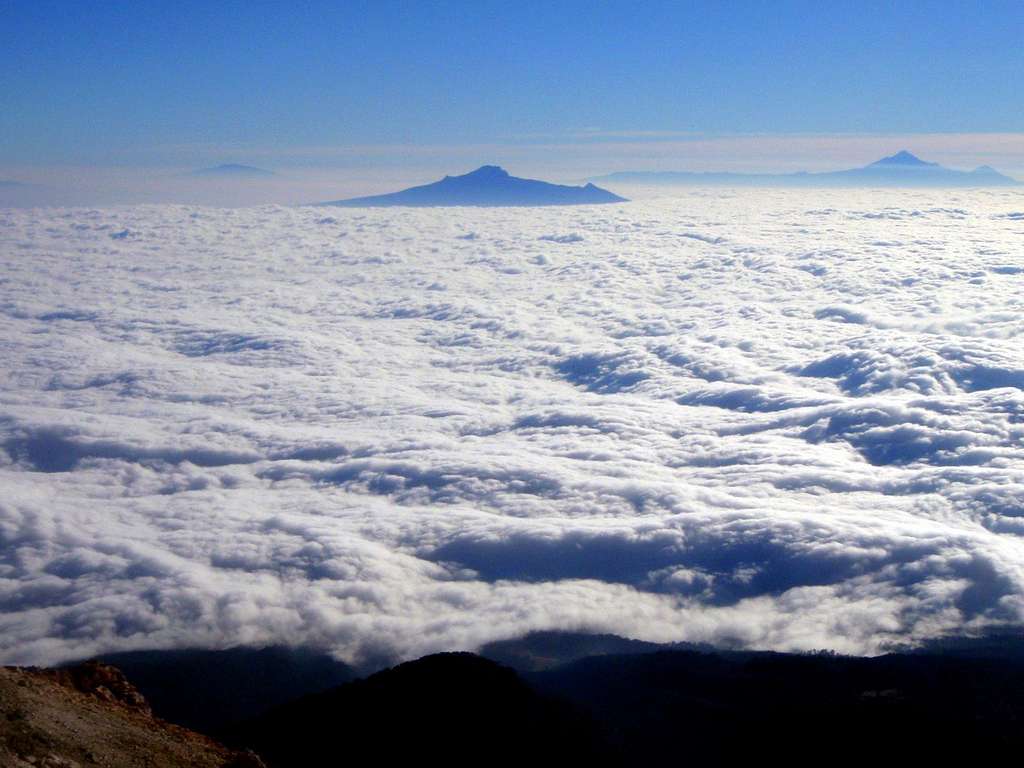 Eastern Volcanoes above the sea of clouds