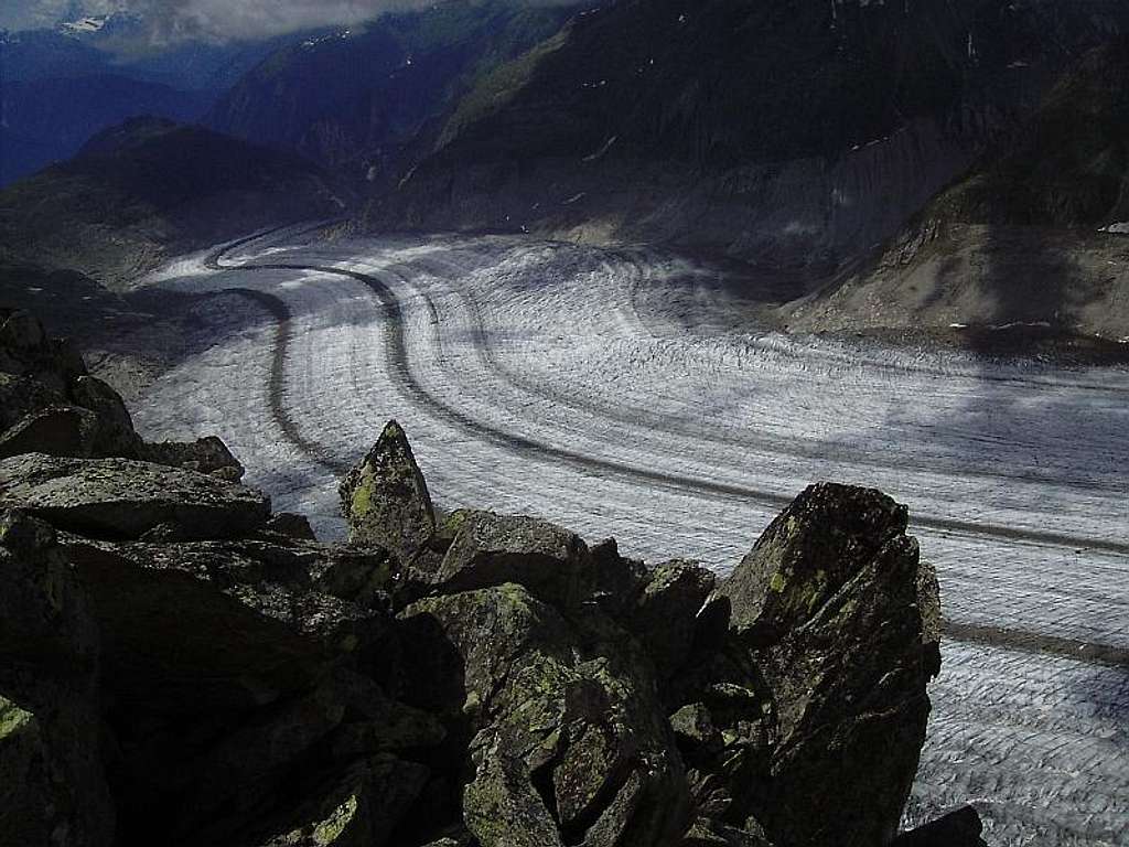 Aletsch Tongue from slopes of Strahlhorn