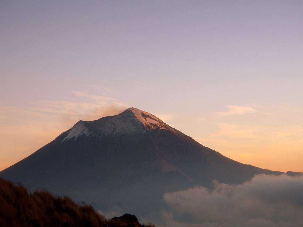 Popocatepetl at dusk