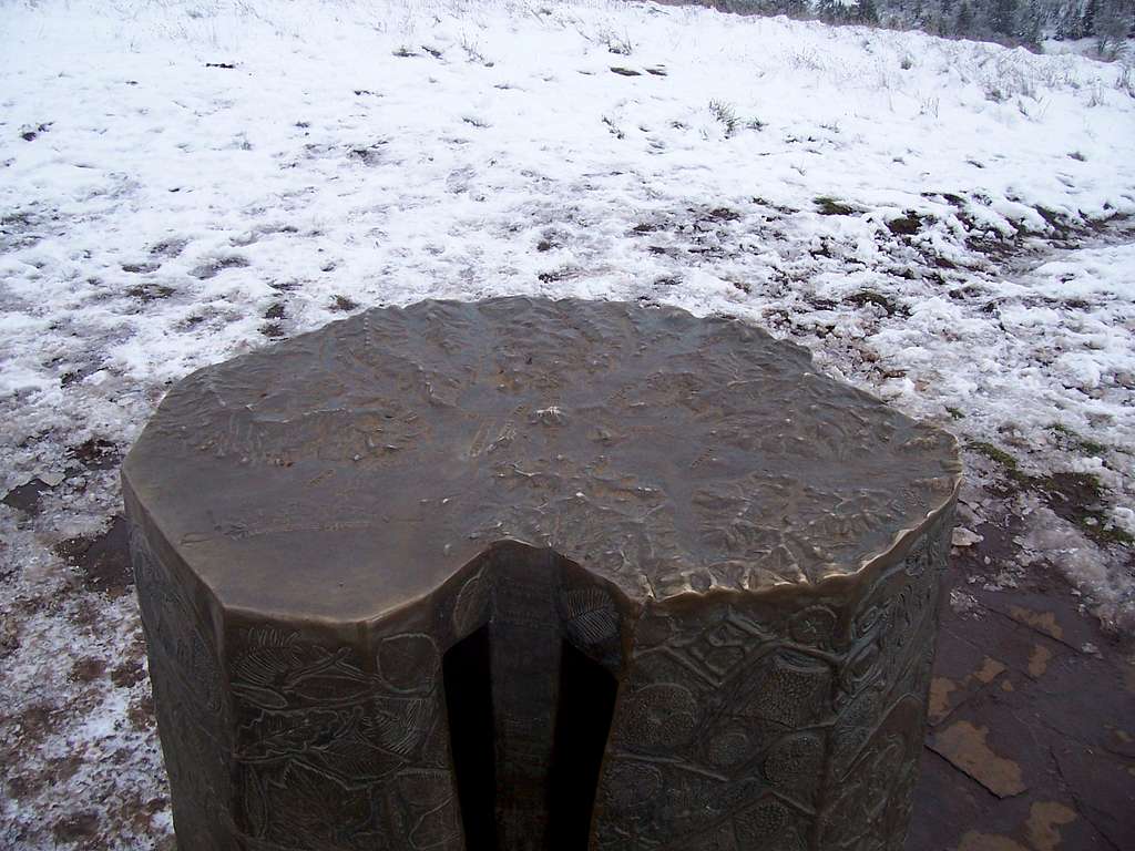 Bronze monument/Pisgah summit