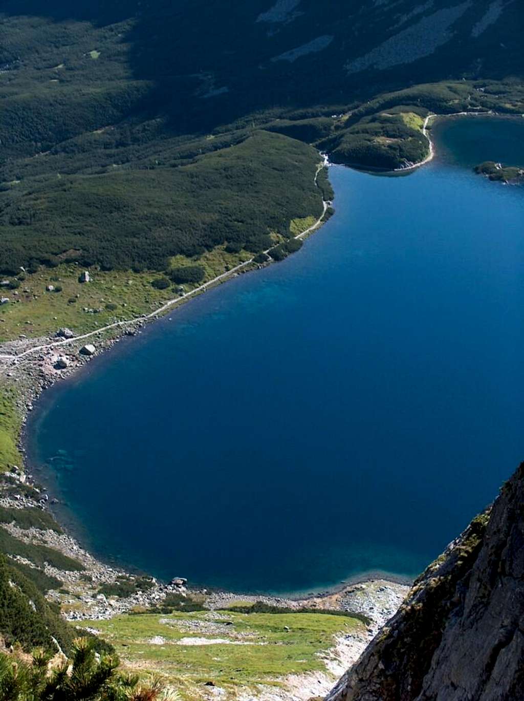 Lake Czarny Staw Gąsienicowy in Dolina Gąsienicowa (Polish Tatras)