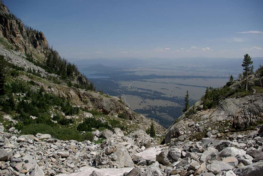 Jackson Lake as seen from Hanging Canyon